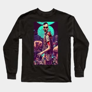 Zombie Punk Freak Halloween Long Sleeve T-Shirt